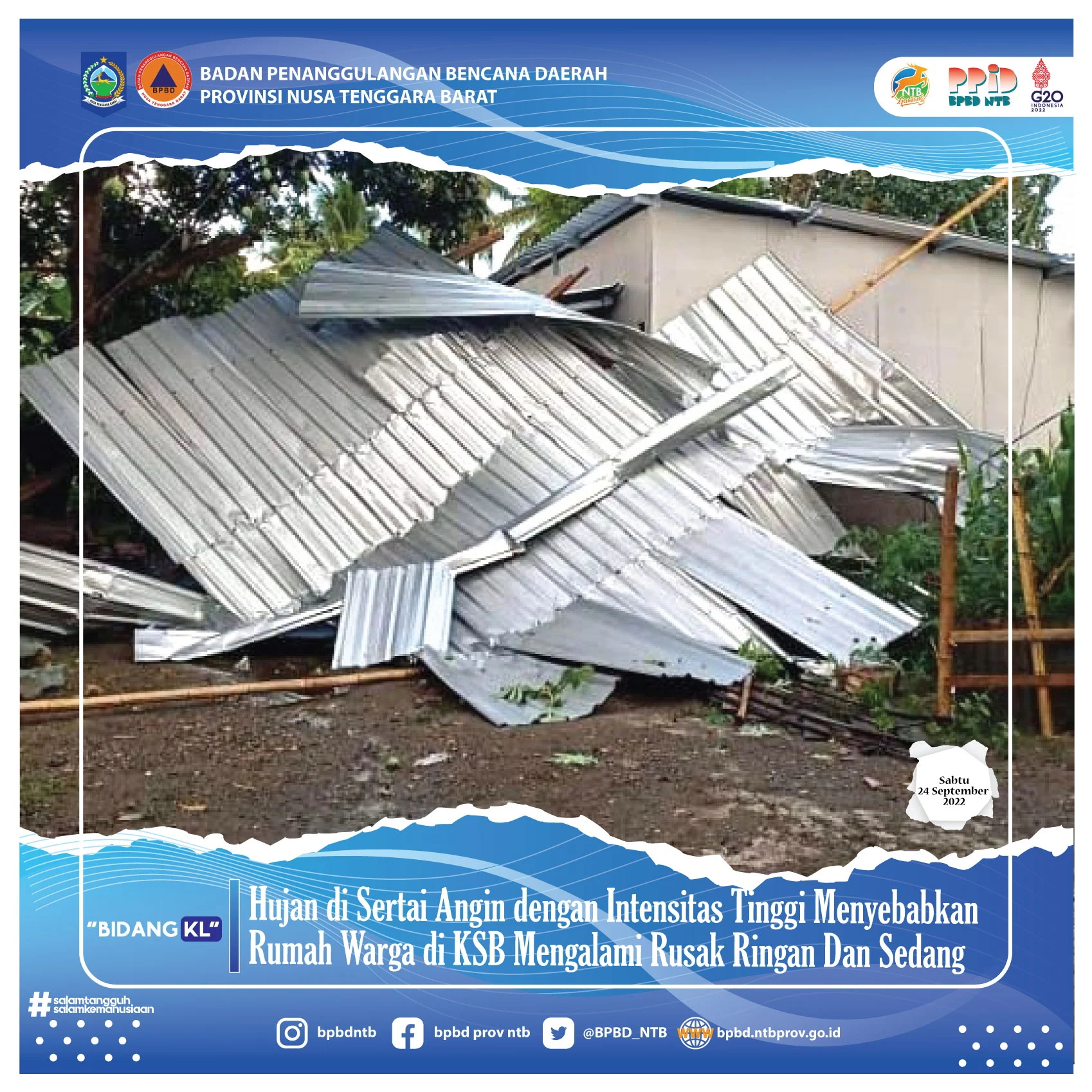 Hujan Angin Kencang - Sumatera Utara Siaga Bencana 4 April 2026